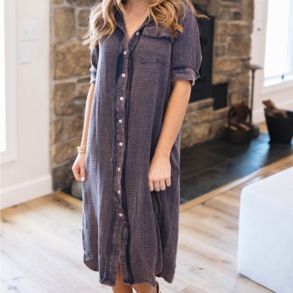 NWT Navy Gauze Knit Dress